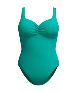 Speedo Women's AquaNite Shaping Swimsuit: Blue/Green