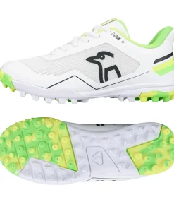 Kookaburra KC 5.0 Junior Rubber Cricket Shoes 2025: White/Lime