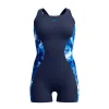 Speedo Women's Digital Printed Legsuit: Navy