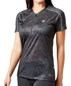 Dare2B Theory Short Sleeve Half Zip Womens Cycling Jersey - Black