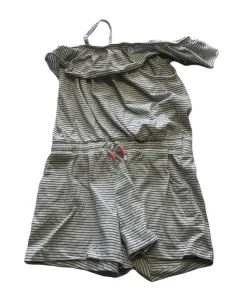 Next 6-7 years black and white stripy playsuit