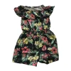 7-8 years black floral playsuit