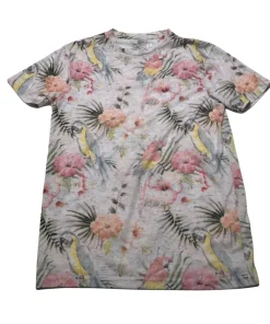 Primark men's size XS white parrot t-shirt