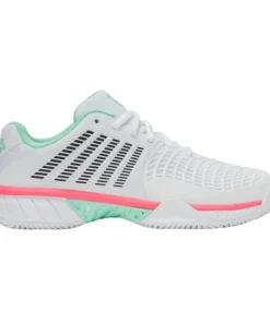 K Swiss Express Light 3 Clay Women's Tennis Shoes: White/Mint/Pastel Pink