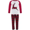 Tokyo Laundry Reindeer 2 Piece Kids Christmas Pyjama Set - Red