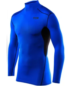 TCA HyperFusion Mock Neck Long Sleeve Junior Compression Top - Blue