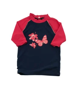 Mountain Warehouse 5-6 years navy pink butterfly swim top