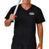 OBO Tight Fit Poly GK Smock/Goalie Shirt - Short Sleeve : Black/Black