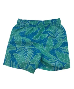 John Lewis 7-8 years blue leafy swim trunks