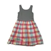 Gap 6-7 years grey and pink checked dress