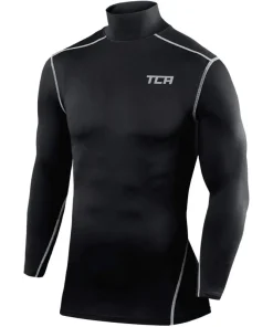 TCA Pro Performance Long Sleeve Mock Junior Compression Top - Black