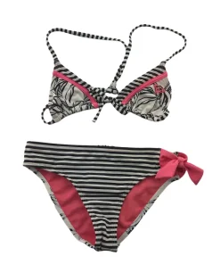 Roxy 8-9 years black white 2-piece swimsuit