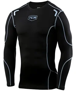 TCA Elite Plus Long Sleeve Mens Compression Top - Black
