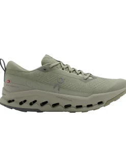 On Cloudsurfer Trail 2 Mens Running Shoes: Chalk/Ghost