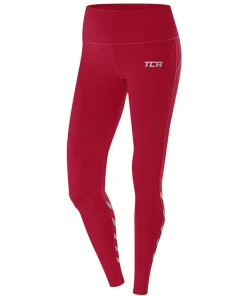 TCA Laser Tech Reflective Womens Long Running Tights - Pink
