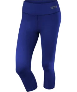 TCA Pro Performance Supreme Womens 3/4 Capri Running Tights - Blue