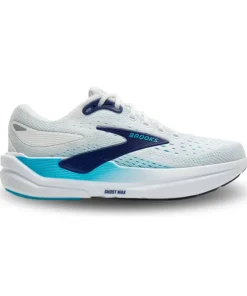 Brooks Ghost Max 3 Mens Running Shoes: Bright White/Beacon Blue/Teal
