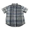 Cherokee 8 years blue and white checked short sleeve shirt