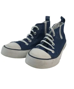 Primark size UK 1 sparkly blue high top trainers