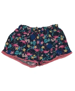 Primark 7-8 years navy blue floral flamingo shorts