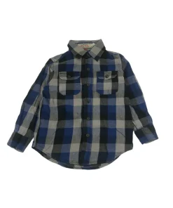 Unknown 4 years blue and grey checked shirt