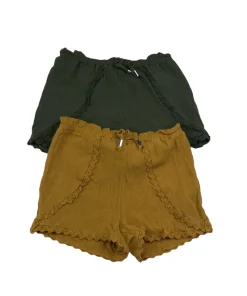 Primark 7 years yellow and green two pairs shorts