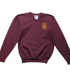 *Cardonald Primary Burgundy V-neck Sweatshirt