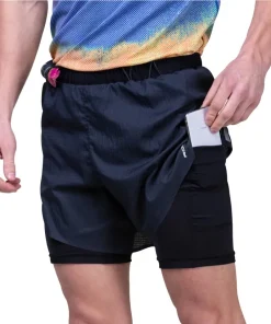 Ronhill Tech Race Twin 2 In 1 Mens Running Shorts - Black