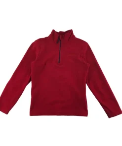 Mountain Warehouse Fleece Age 7 Red Plain Half Zipper Pullover