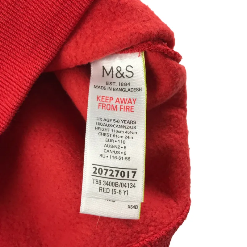 M&S 6 years red star print sweater - Image 3