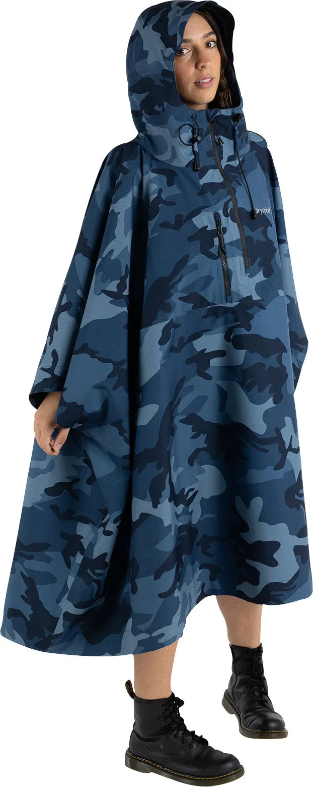 Dryrobe Waterproof Poncho - Blue - Image 3