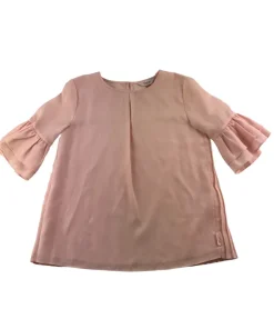 Ted Baker 9-10 years pink pleated frill sleeves blouse