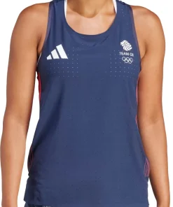 adidas Adizero Team GB Womens Running Vest Tank Top - Blue