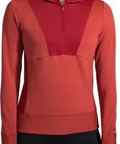 Brooks Notch Thermal Womens Running Hoody - Red