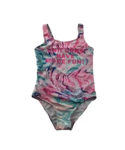Primark 10-11 years pink blue unicorns swimsuit