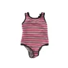 Primark 4-5 years pink white striped swimsuit