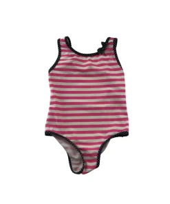 Primark 4-5 years pink white striped swimsuit