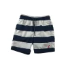 M&S 4-5 years navy blue white striped swim trunks