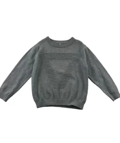 M&S 5 years grey triangle pattern cotton jumper