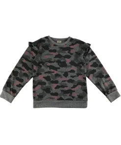 F&F 8 years grey and pink camo pattern jumper