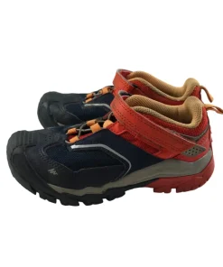 Decathlon size UK 12 (jr) navy orange walking shoes