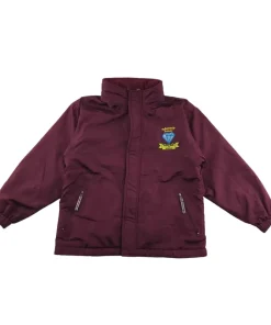 Pollokshields Primary 7-8 years burgundy windbreaker school jacket