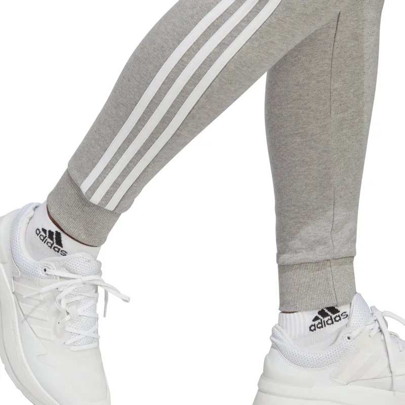 adidas Essentials 3 Stripes Womens Joggers - Grey - Image 3