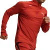 Puma Run Cloudspun Half Zip Long Sleeve Mens Running Top - Red