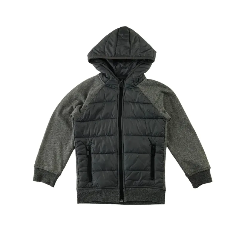 Matalan 7-8 years grey padded hooded jacket