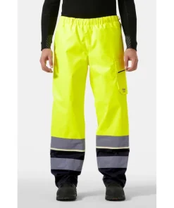 Helly Hansen Workwear UC-ME Hi Vis Shell Trousers Yellow/Ebony