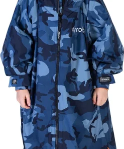 Dryrobe Advance Long Sleeve Junior Changing Robe - Blue Camo