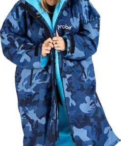 Dryrobe Advance Long Sleeve Changing Robe - Blue Camo