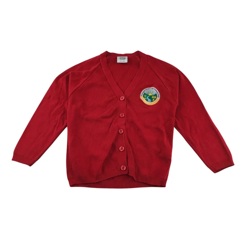 Glendale Gaelic Primary red school cardigan
