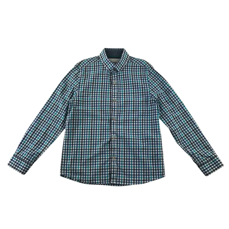 Next 8-9 years blue checked buttoned shirt